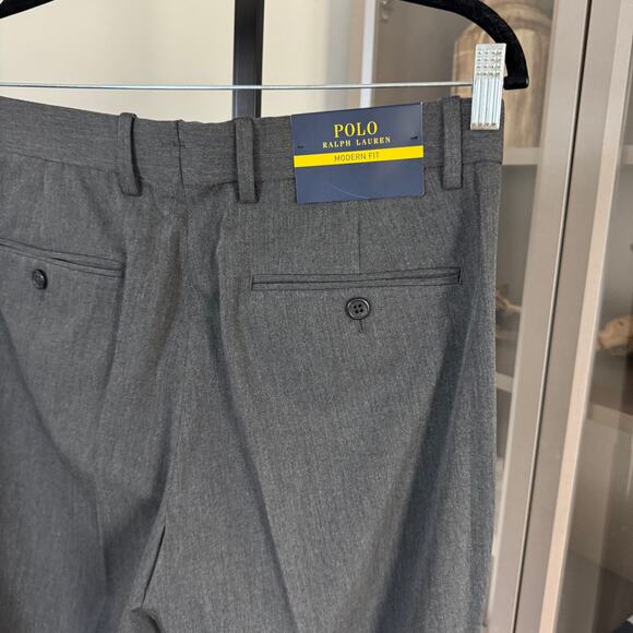 Polo Ralph Lauren Modern Fit Suit 38R 31W NEW Charcoal Heather Grey Blazer Pants - Picture 9 of 11